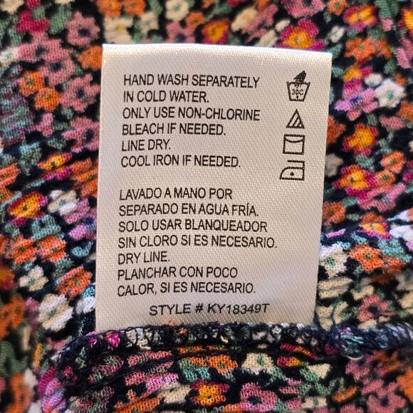 Patrons of Peace Womens Crop Top Size Small Floral Tie Back Bloomcore Festival - Picture 6 of 10